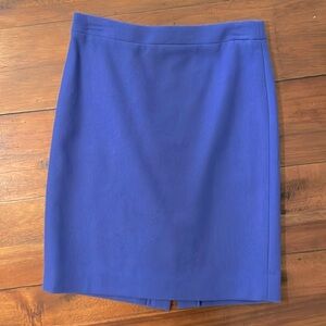 J crew blue wool pencil skirt size 2